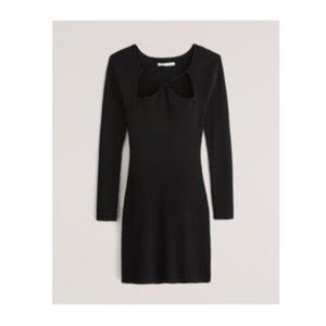 Abercrombie & Fitch Long-Sleeve Cutout Mini Sweater Dress - S
